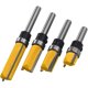thumbnail image 3 of 4PCS 1/4" Wood Router Bit Copy Cutter (4 Sizes) High Quality Alloy Steel Blade 10mm, 20mm, 25mm, 38mm for Solid Wood, Particle Board, MDF, etc, 3 of 5