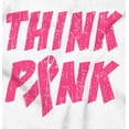 thumbnail image 2 of Think Pink Breast Cancer Awareness Women's Graphic T Shirt Tees Brisco Brands X, 2 of 5