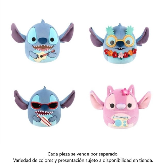 Peluche Squishmallows Stitch 20 cm varios modelos 1 pieza
