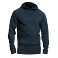thumbnail image 6 of SGFCWSX Mens 1/4 Zip Pullover Fleece Hoodie Men with Pocket Athletic Warm Hooded Sweatshirt Navy Size S, 6 of 9