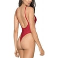 thumbnail image 3 of Traje de baño de una pieza con tanga sexy para mujer, trajes de baño de una pieza ajustables de corte alto, 3 of 4