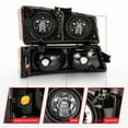 thumbnail image 4 of ANZO For Chevy Silverado 1500/2500/3500 2003-2006 Crystal Headlight Black Amber | 111452, 4 of 4