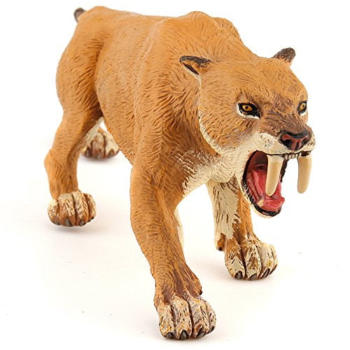 One 2010 Mojo Smilodon Saber Tooth Tiger Toy Figurine Used 