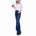 thumbnail image 2 of Women'S Lightweights High Waist Wide Leg Jeans Flared Denim Pants Casual Summer Streetwear M, 2 of 6