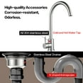 thumbnail image 4 of 26" Freestanding Utility Sink, Single Bowl Kitchen Sinks w/Storage Shelve, Black Heavy Duty Sinks with Cold & Hot Water Pipe for Commercial Laundry Room Bathroom Farmhouse, 4 of 6