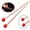 Red, variant on 1 Pair Professional Xylophone Marimba Mallet Drumsticks Percussion Parts Length 365mm