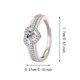 thumbnail image 3 of Anillos de plata para mujer Anillos de nudo Anillos de dedo abierto Anillos de corazón con circonita cúbica Anillos de hija de polilla Joyería Anillos ajustables para mujeres, 3 of 4