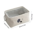 thumbnail image 3 of COM1950s Plush Teddy Bear Fabric Storage Bins Baskets for Organizing,Sturdy Storage Basket W/Handles,Decorative Foldable Storage Baskets for Shelves Closet Nursery Toy (Beige,15.74*11.81*7.87 In), 3 of 6