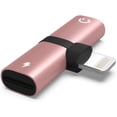 thumbnail image 1 of Headphone Adapter Charging Adapter Compatible With Iphone Xs, Xr, Xr Max, X, 8, 8 Plus, 7, 7 Plus, Ipad 4, Pro, Mini, 2 - In Rose, 1 of 4