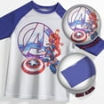 thumbnail image 2 of Marvel Boys Avengers 2-Piece Rash Guard Swim Set, Quick Drying Swim Shirt & Trunks, Superhero Swimsuit for Kids (Sizes 4-12), 2 of 6