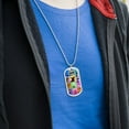 thumbnail image 3 of American Fido Dogs Sunglasses Rainbow Retro Vintage Military Dog Tag Pendant Necklace with Chain, 3 of 5