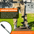 thumbnail image 4 of Auger Post Hole Digger 6" Wide 32" Deep - Earth Auger - Trench Digger - Hole Digger for Fence Posts - Post Digger - Hole Digger Tool - Electric Post Hole Digger Handles - Hand Auger Post Hole Digger, 4 of 6