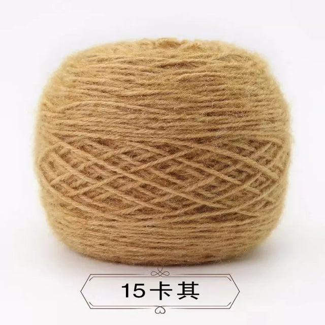 Nvzi Hilo para ganchillo, 2 ovillos, 300 g en total, perfecto para proyectos de ganchillo, hilo suave y duradero, color caqui.