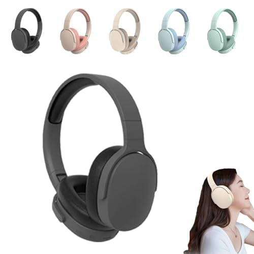 Echosilence X Headphones, 2024 New Inallseason Headphones, Memory Foam Ear Cups, Bilateral Stereo Sound Headphones, Over The Ear Noise Canceling Headphones Wireless Bluetooth for Gym (Black)