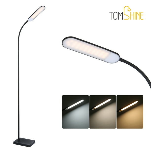 Tomshine LED Floor Lamp Touching Control Dimmable Standing Reading Light with 3 Color