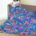 thumbnail image 6 of Sikiie Colorful Mushrooms Ultra-Soft Micro flannel Blanket Luxury All Seasons Warm Blanket for Bedding Sofa and Travel (4 sizes)-60"x50", 6 of 7