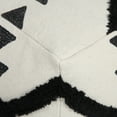 thumbnail image 5 of LR Home Small Over-tufted Diamond Indoor Square Pouf, Black/White, 18" x 18" x 14", 5 of 10