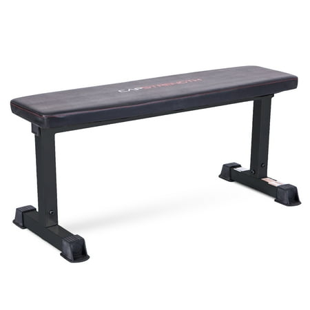 CAP Strength Flat Utility Weight Bench (600 lb Weight Capacity), Black