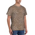thumbnail image 2 of Vsdgher Leopard Print-2 Print Men's Dry Fit Mesh Athletic Shirts Moisture Wicking Tennis T-Shirt Tops, 2 of 9