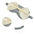 thumbnail image 3 of 1 Pc Gray Elastic Bow Sleep Mask Soft Eye Shade Cover for Light for Travel, 3 of 6