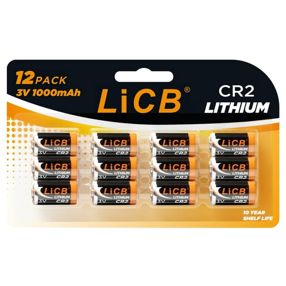 LiCB CR2 3V Lithium Battery (12 Pack), High Capacity Long-Lasting Photo Batteries CR15h270