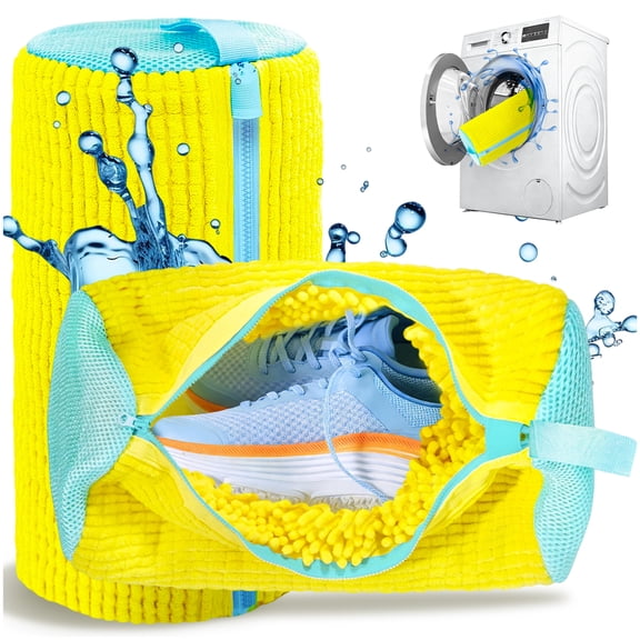 AGALI Shoe Cleaning Machine Bag, Set of 2 Reusable Washing Bags for Sneakers, 360° Deep Clean with Protective & Noise-Reduction Design, Fits Most Shoe Sizes