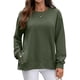thumbnail image 2 of Sudaderas de Gran Tamaño para Mujer, Sudaderas de Larga, Camisetas con Abertura Lateral, Tops, Conjuntos para Adolescentes. Verde XXL, 2 of 10