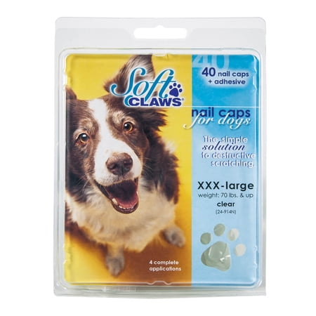 UPC: 0683359914039 | Soft Claws  Nail Caps for Dogs  3XL  Clear  40 ct