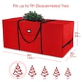 thumbnail image 7 of Hearth & Harbor Christmas Tree Storage Bag made from Durable Fabric, Fits up to 9 ft Holiday Trees - Red, 7 of 7