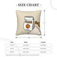 thumbnail image 4 of Square Throw Pillow Covers with Core, Cartoon Wheat Flour Pattern Pillows for Sofa Beds, 18"x18", 4 of 9
