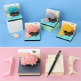 thumbnail image 3 of tssuouriy Premium Materials 3D Notepad Paper Sculpture For Desk Calendar Memo Pad blue, 3 of 6