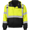 thumbnail image 2 of Ironwear 6400 Hi-Visibility Reflective Bomber Safety Jacket with Black Bottom and Hidden Hood | ANSI Class 3, 2 of 3