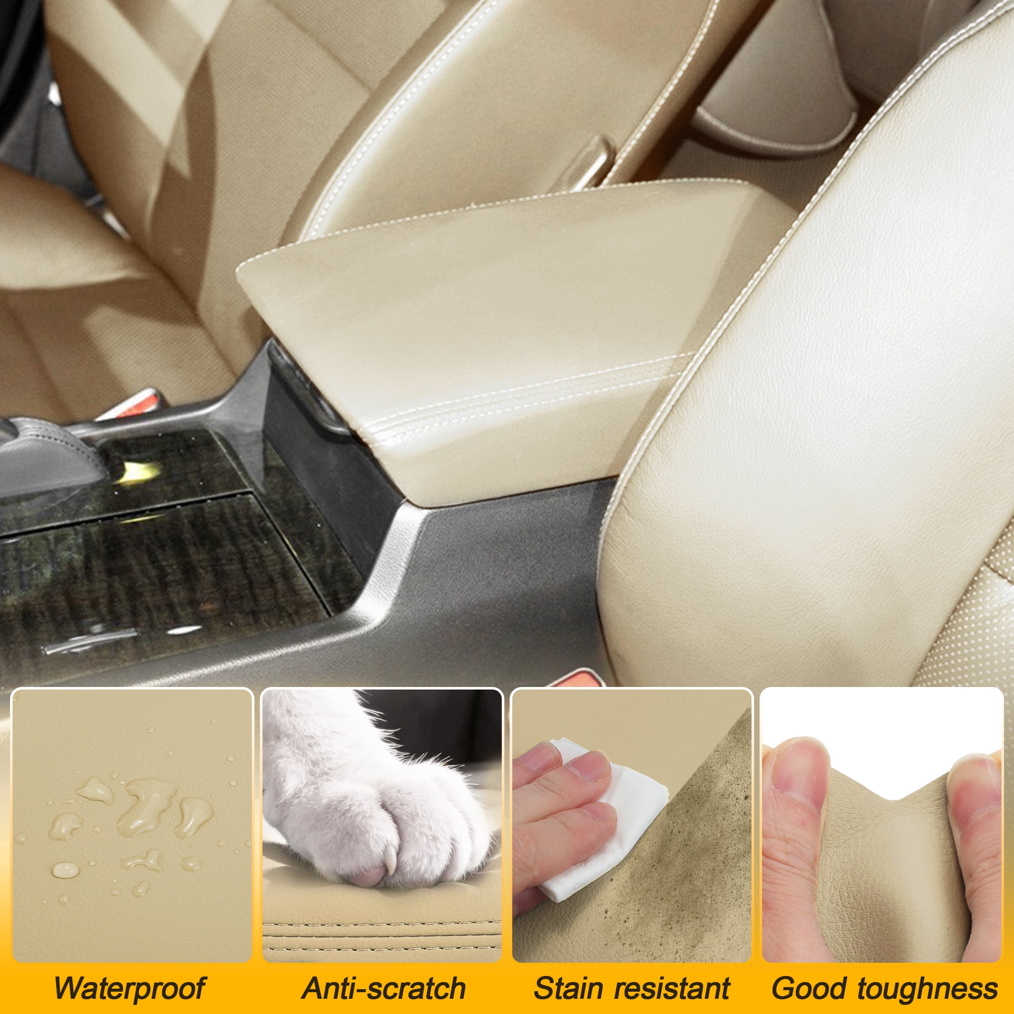 Unique Bargains Console Armrest Cover for Acura TSX 2009-2014 Auto Leather