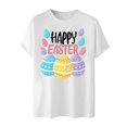 thumbnail image 4 of ibuvkizy Happy Easter Shirts for Men Egg Printed Shirts,Men's Casual Easter Print Crew-neck Short Sleeve Top/shirt White,S, 4 of 4