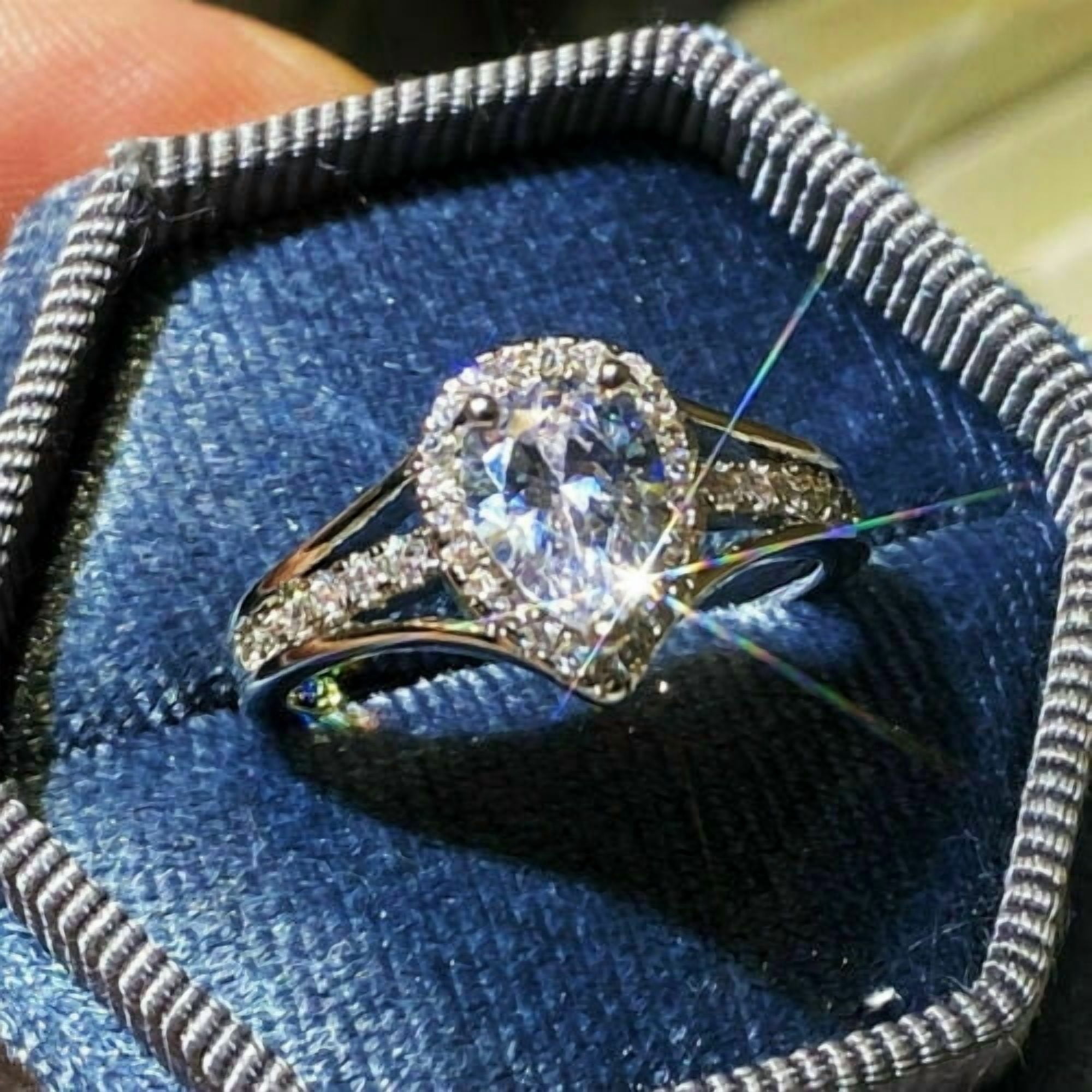 3.00 Ct Pear Cut Simulated Diamond Engagement Promise Ring 14K White Gold Plated