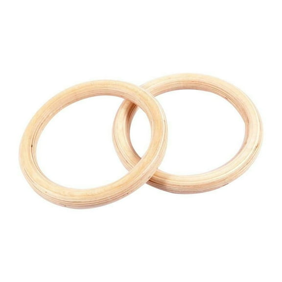 Zhuge Birch Gym Rings, Heavy-Duty Gymnastics Equipment for Cross-Training, Strength Building, Gymnastics & Fitness Workouts, 32mm
