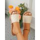 thumbnail image 2 of Vacation Outdoors Flat Slippers for Women, Quilted Single Band Artificial Leather Open Toe Slide Sandals, 2 of 4