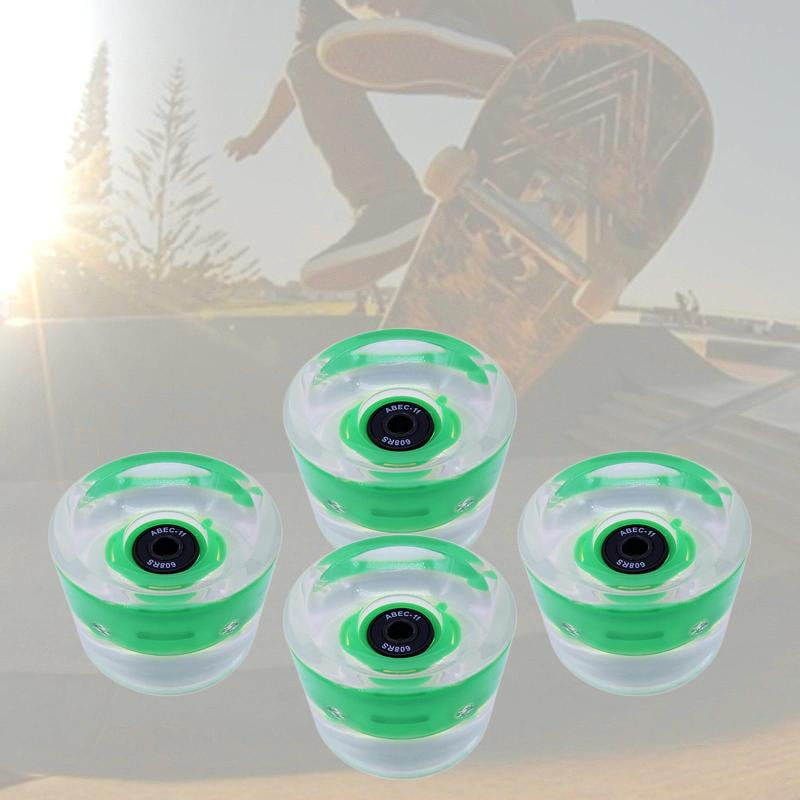 4pcs 70mm Skateboard Light Up Wheels Flashing Fashion Men Women Skateboarding 