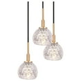 thumbnail image 3 of Woodbridge Lighting Elise 5-Light Glass Cluster Pendant in Brass/Bronze/Mercury, 3 of 5