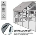 thumbnail image 4 of Outdoor Cat Enclosure 110" Large Kitten Playground with Platforms, Upgraded Waterproof Cover - Gray&White, 4 of 6