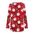 thumbnail image 5 of Pntutb Mujeres Casual Manga Larga Cuello Redondo tops Blusa Suelta Navidad Impreso Camisas Pntutb Pntutb-3752, 5 of 5