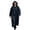 #186Blue, variant on Plus Size Womens Long Hooded Rain Poncho Waterproof Full-Zip Windbreaker Jacket With Pockets