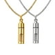 thumbnail image 1 of 2 collares con medallón para urna de cremación, con forma de medallón, que se abren para el cabello, joyas conmemorativas de recuerdo. plata + oro, 1 of 9