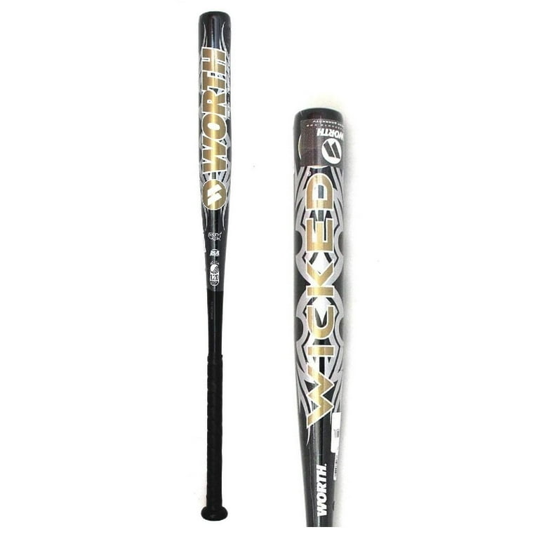 Worth Wicked ASA / USSSA -7 Slow Pitch Softball Bat, 34 / 27 oz. 