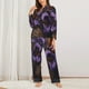 thumbnail image 2 of Balery Ornate Purple Floral Vase Conjunto de Pijama con Estampado para Mujer, Conjunto de Dos Piezas con Manga Larga, Ropa de Dormir Suave con Bolsillos, Pijamas Cómodos-Small, 2 of 7