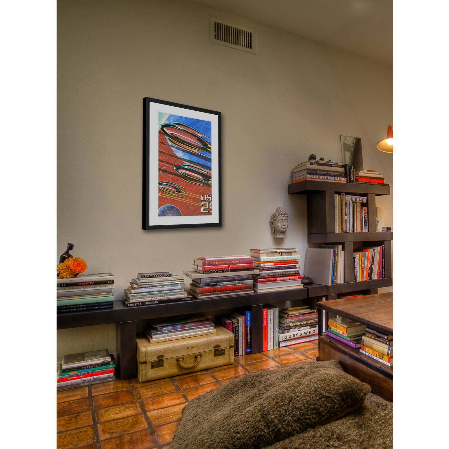 "Rockets in Space" Framed Painting Print