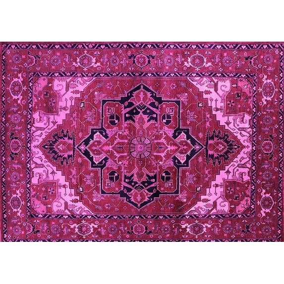 Ahgly Company Indoor Rectangle Persian Pink Traditional Area Rugs, 5' x 8'
