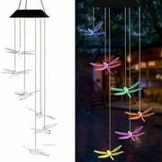 Color-Changing Outdoor LED Solar Powered Wind Chime Light Yard Garden Decor gift-dragonfly