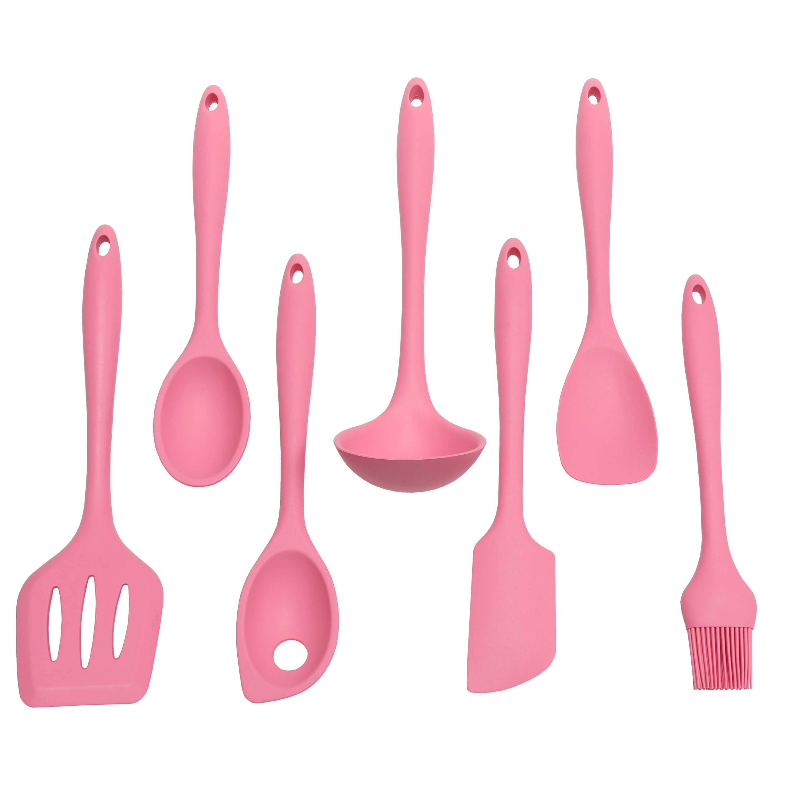 Silicone spoon set, long - Sebra Eat - Blossom pink – sebra