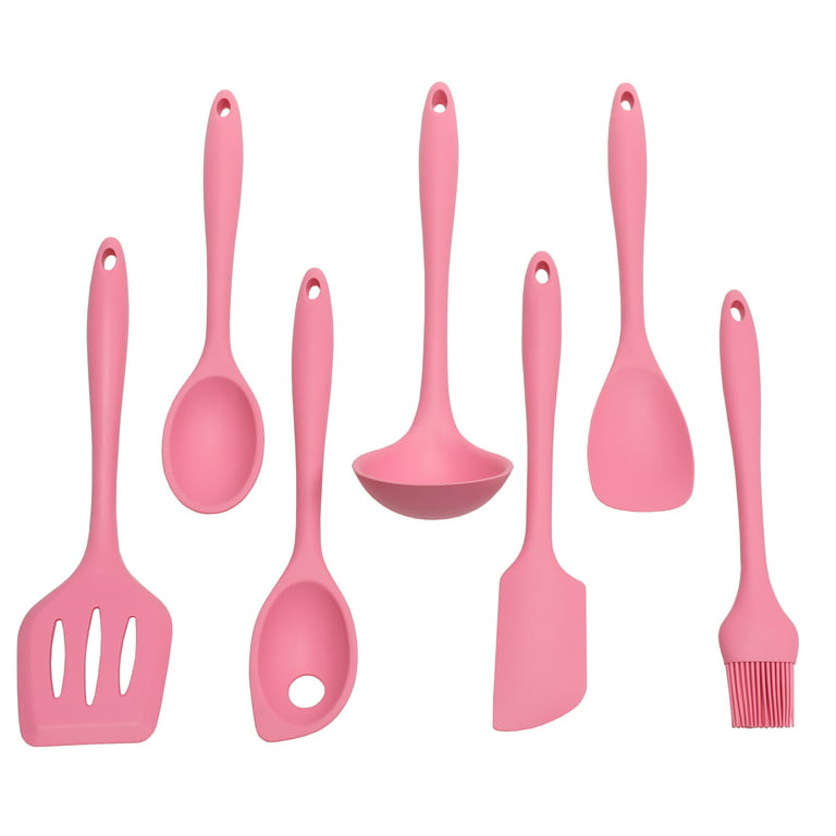 Chef Craft Premium Pink Silicone/Steel Basting Spoon